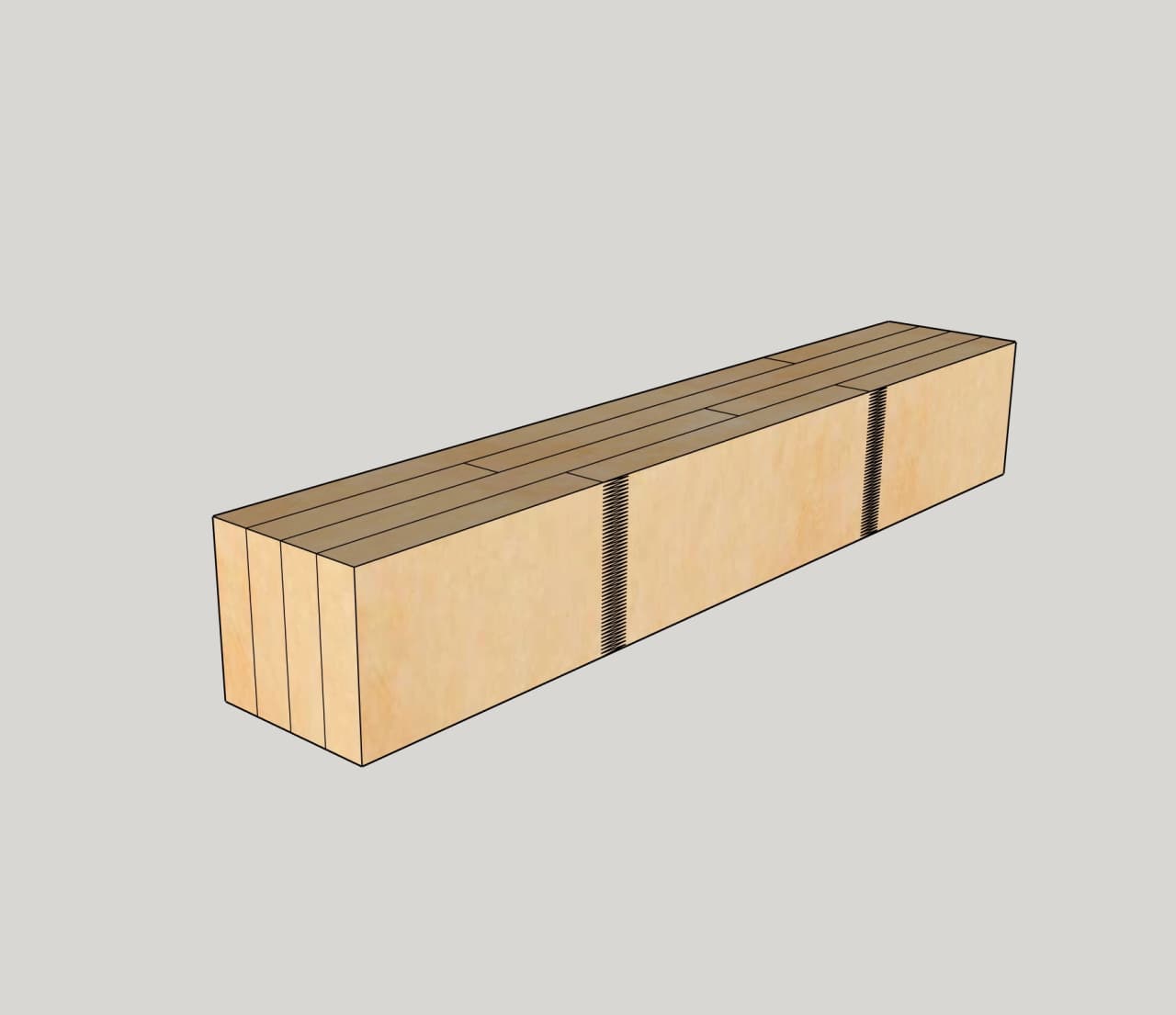 Клееный брус, лиственница