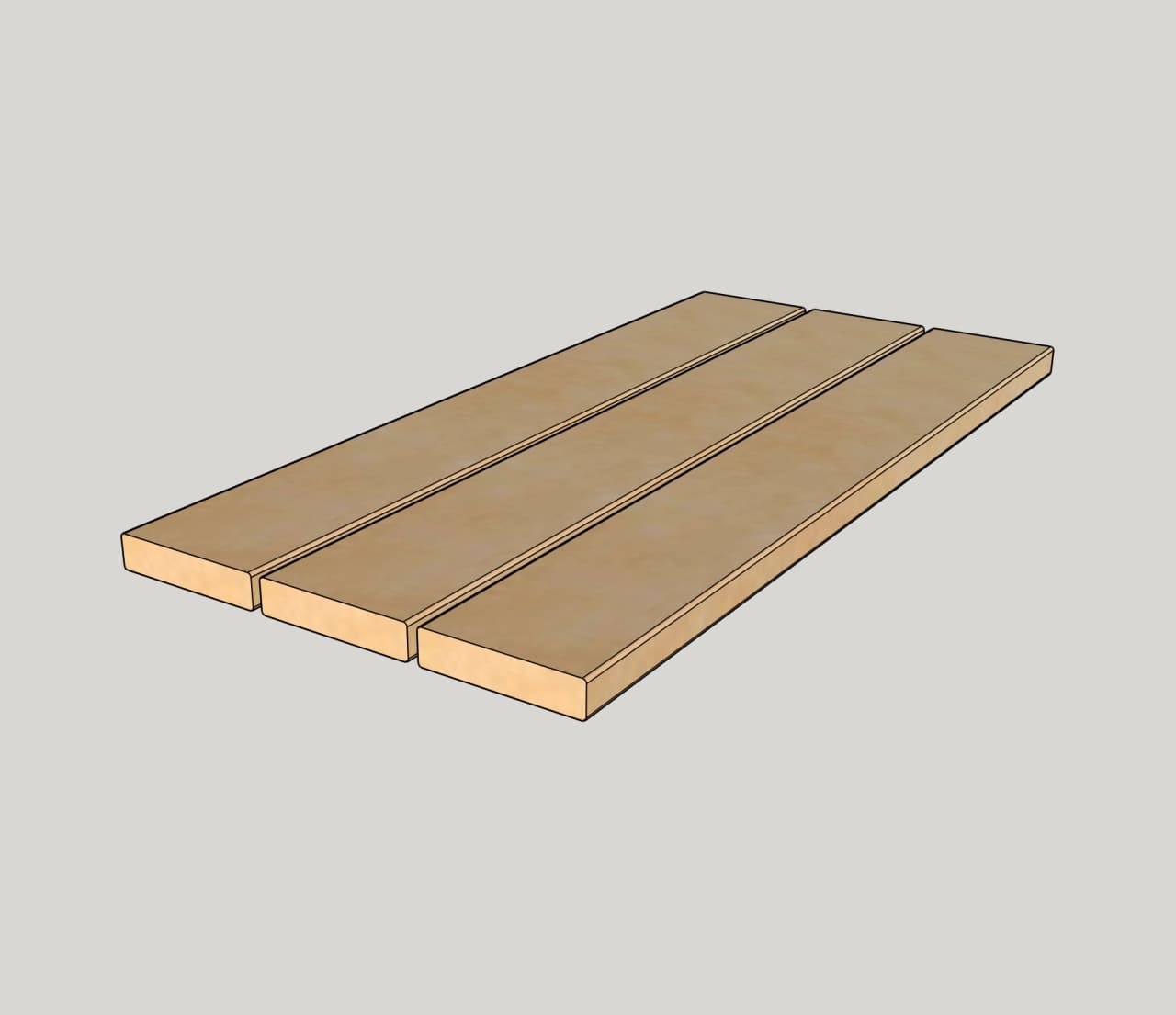 Планкен прямой, лиственница