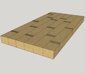 Щит сращенный, дуб