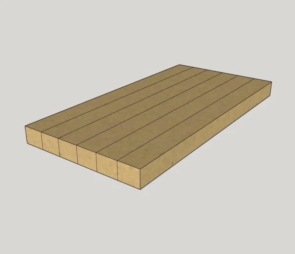 Щит цельноламельный, дуб