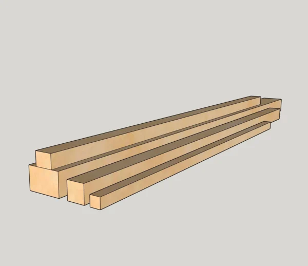 Брусок обрезной, лиственница